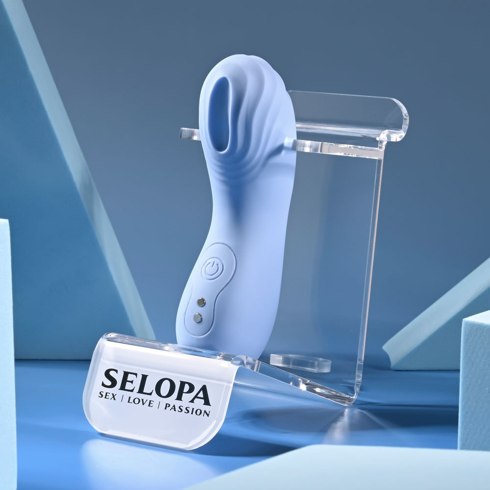 Selopa GOOD POINT - Purple USB Rechargeable Hollow Vibrating Finger Stimulator